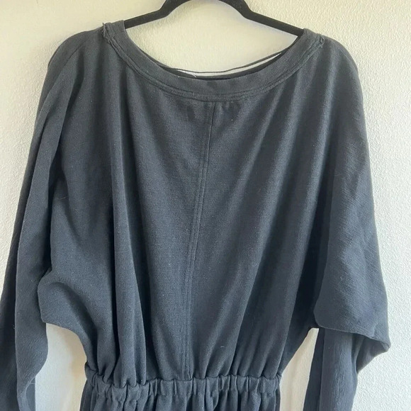 Free People Beach Santa Maria Mini Dress Women’s Small Black Dolman Sleeve - Picture 7 of 12
